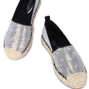 Rhinestone Espadrille Flats
